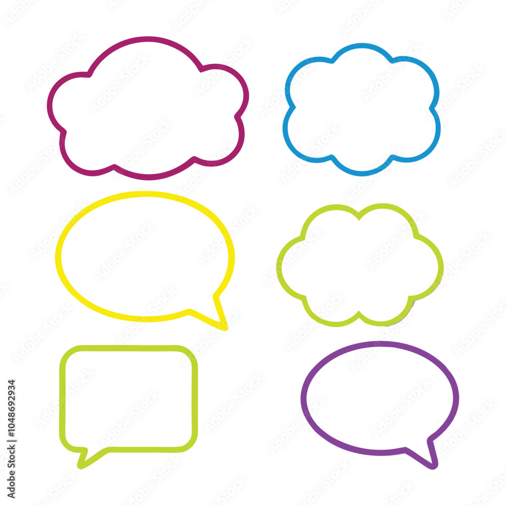 Geometric and Organic Speech Bubbles Vector for Digital and Print Projects. Geometric and Organic Speech Bubbles Vector for Digital and Print Projects.