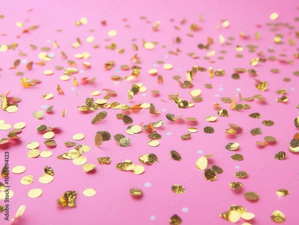 vibrant pink background scattered with shimmering gold confetti, creating a festive atmosphere perfect for celebrations or announcements, inviting joy and excitement vibrant pink background scattered with shimmering gold confetti, creating a festive atmosphere perfect for celebrations or announcements, inviting joy and excitement