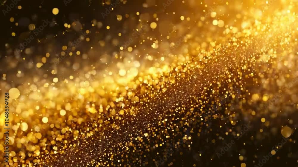 Abstract Golden Glitter with Bokeh Lights Abstract Golden Glitter with Bokeh Lights
