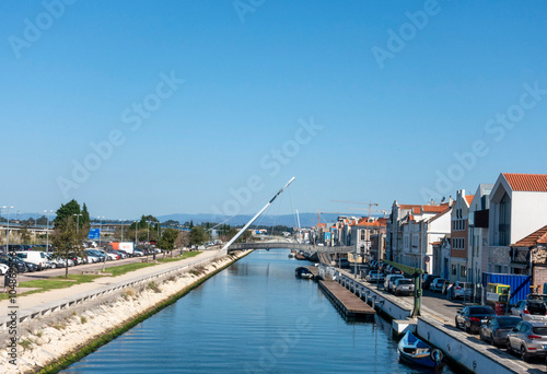 View of the tourist city of Aveiro. Central Region, Portugal.
