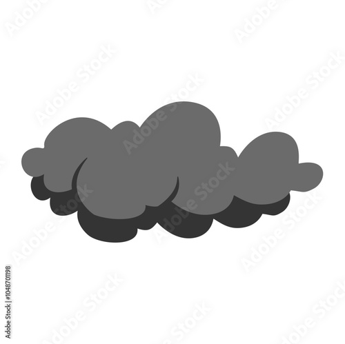 Smoke cloud vector icon isolated on white background.