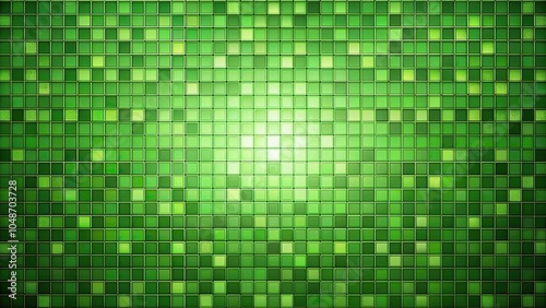 Green square pattern reflected background