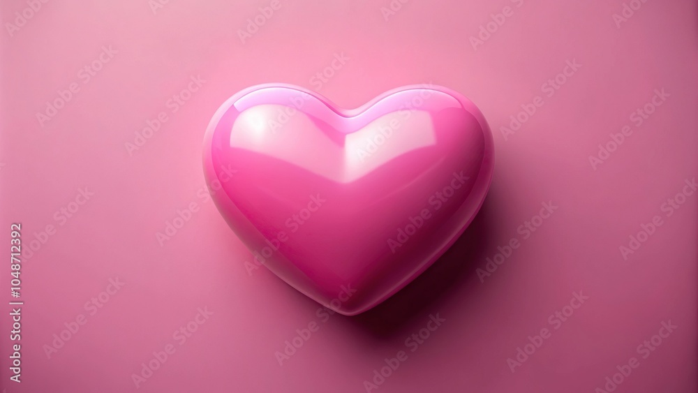 Unconditional love represented by a pink heart Unconditional love represented by a pink heart