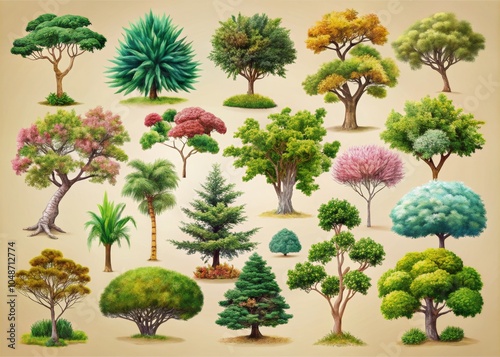 Eco-Friendly Tree Illustrations for Nature Lovers