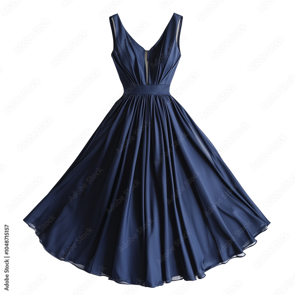isolated blue silk evening dress isolated blue silk evening dress