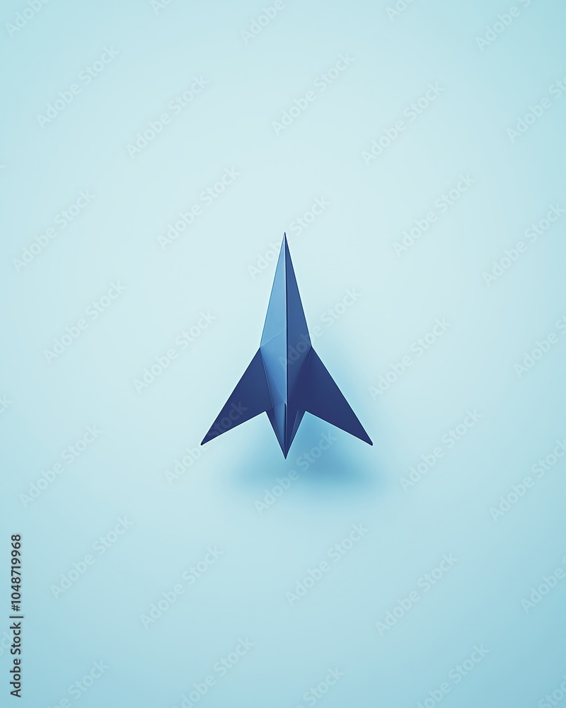 Fototapeta premium Paper airplane, white isolate background
