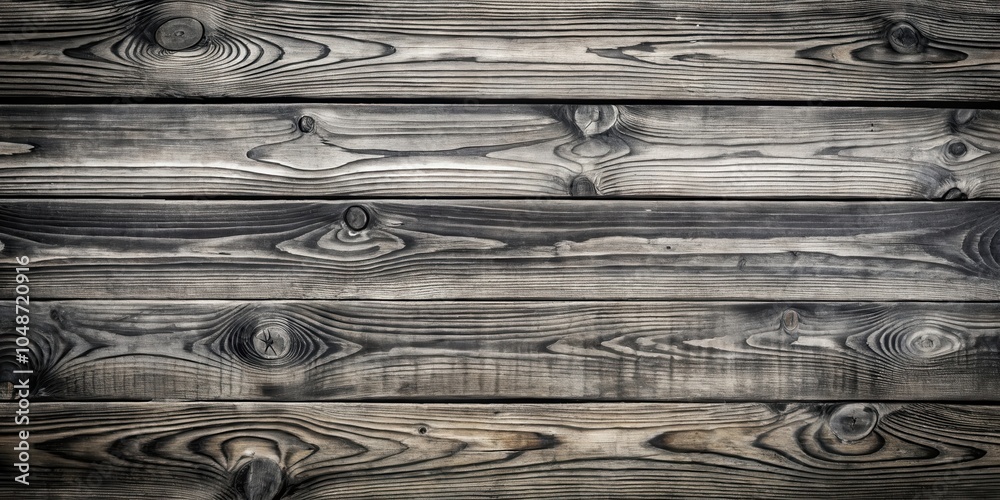 Naklejka premium A Rustic Wooden Plank Background Featuring Weathered Gray and Brown Hues with Natural Knots and Grain Patterns