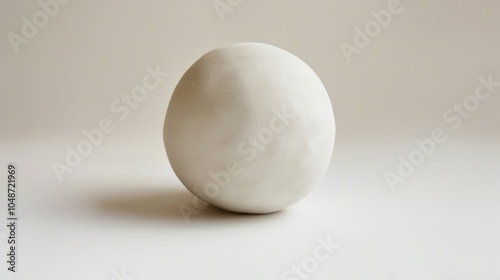 A Single White Egg on a White Surface