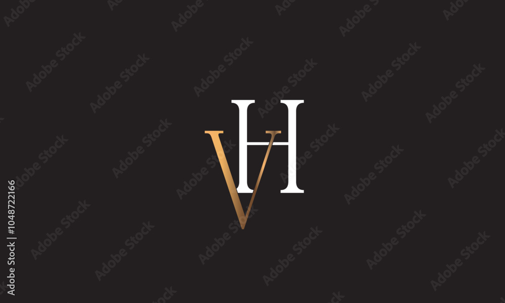 VH, HV, H, V Abstract Letters Logo Monogram VH, HV, H, V Abstract Letters Logo Monogram