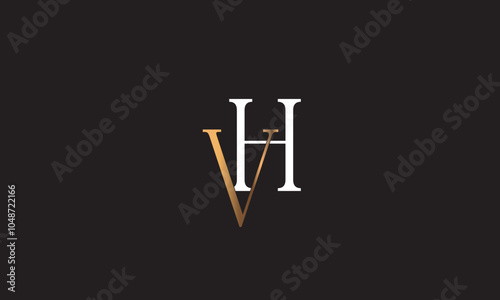 VH, HV, H, V Abstract Letters Logo Monogram