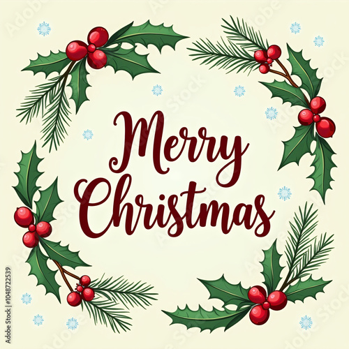 Drawing of christmas background