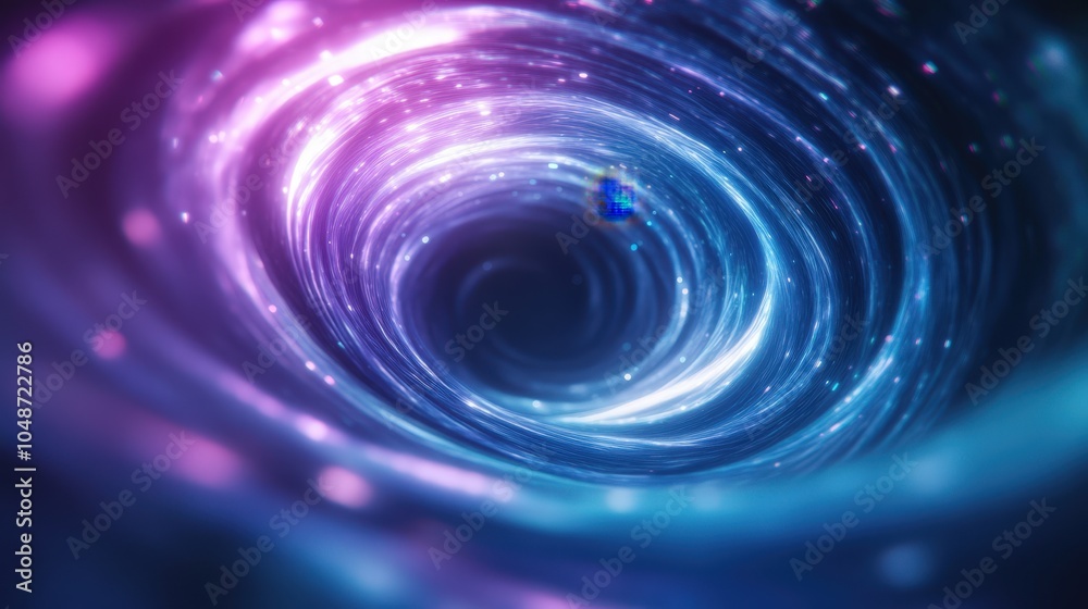Obraz premium Swirling vortex of colorful energy and light