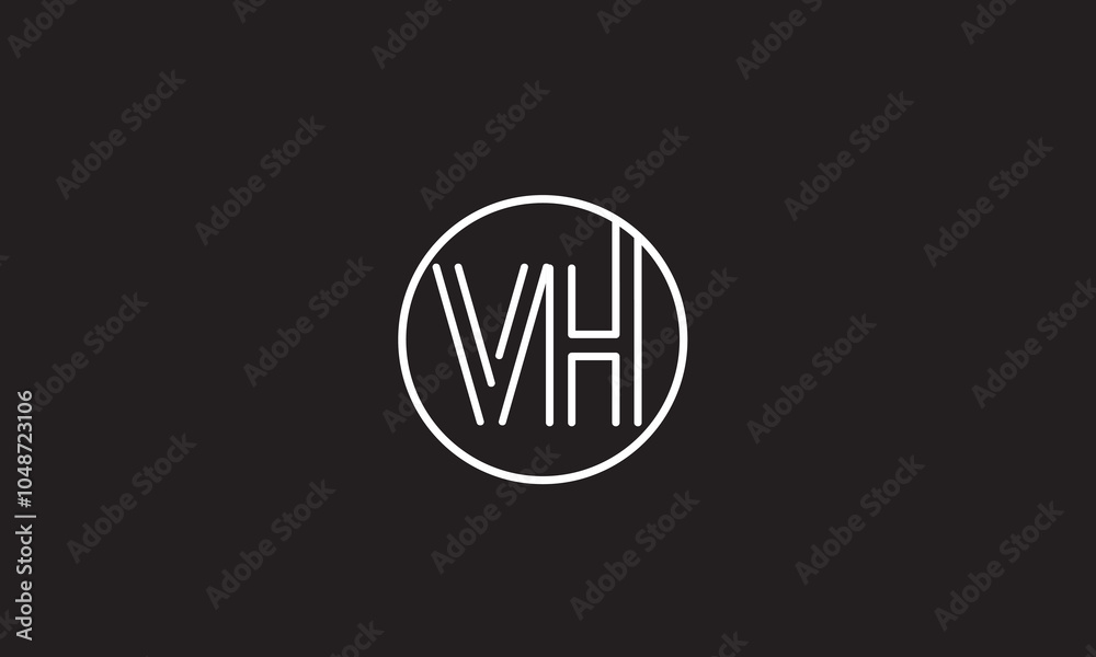 Obraz premium VH, HV, H, V Abstract Letters Logo Monogram