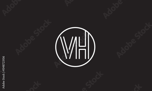 VH, HV, H, V Abstract Letters Logo Monogram