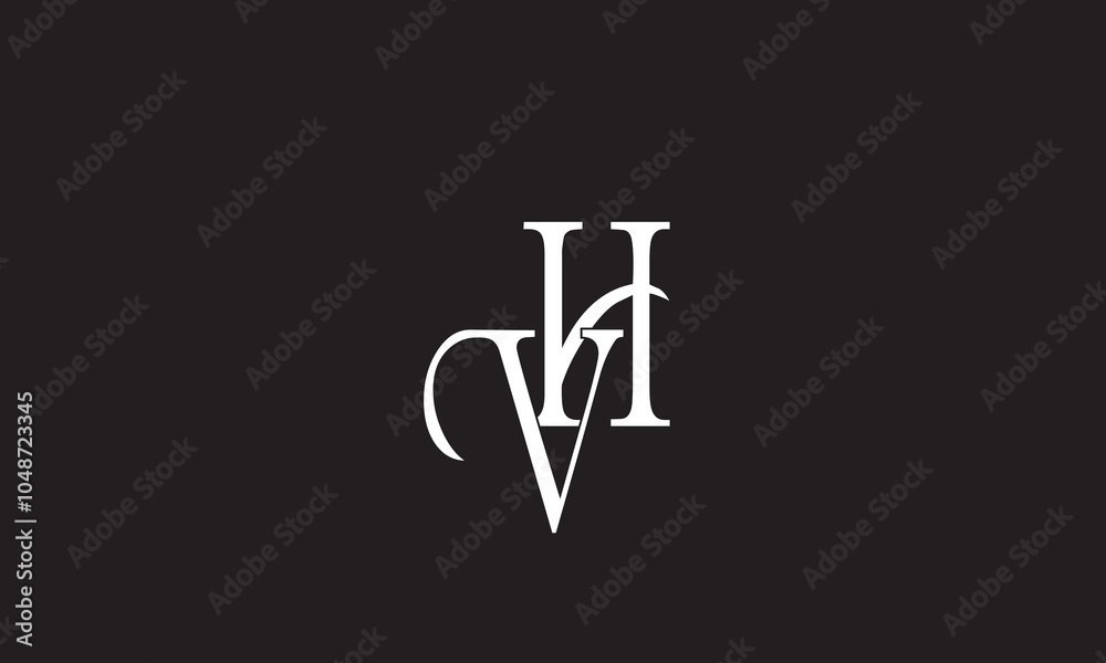VH, HV, H, V Abstract Letters Logo Monogram