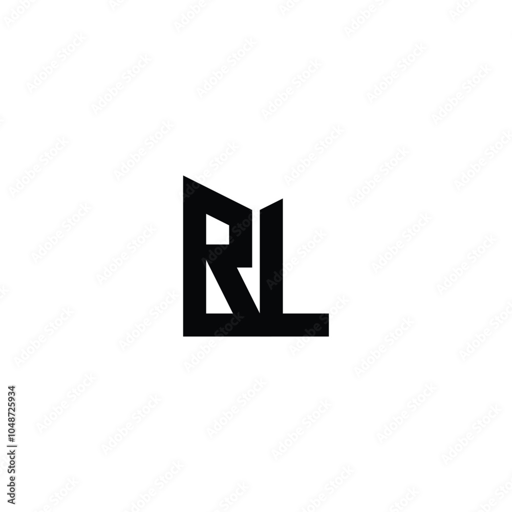 BL monogram logo design letter text name symbol monochrome logotype alphabet character simple logo