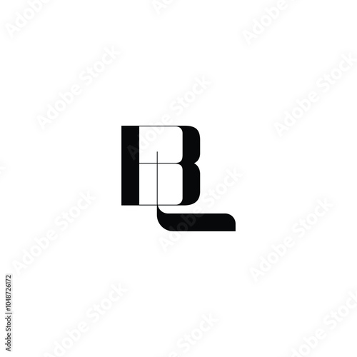 BL monogram logo design letter text name symbol monochrome logotype alphabet character simple logo