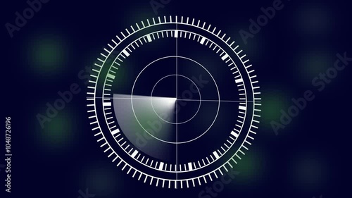 The radar icon typically features concentric circles emanating from a central point, resembling waves or signals. It often includes a triangular pointer, indicating direction or detection of objects. photo