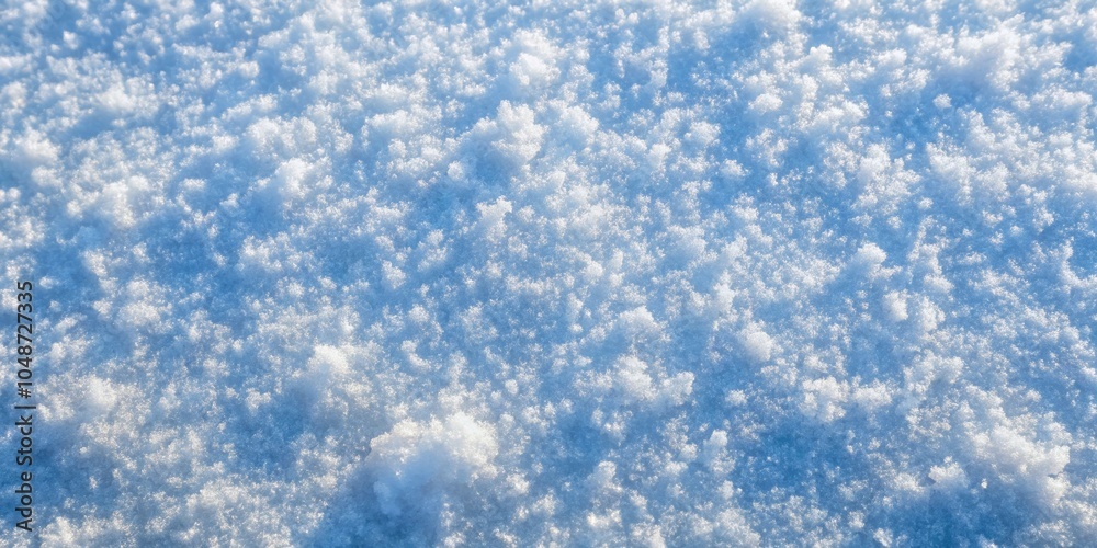 Obraz premium A pristine, white blanket of freshly fallen snow, illuminated by the soft, ethereal light of the winter sun, creating a captivating texture of shimmering crystals.