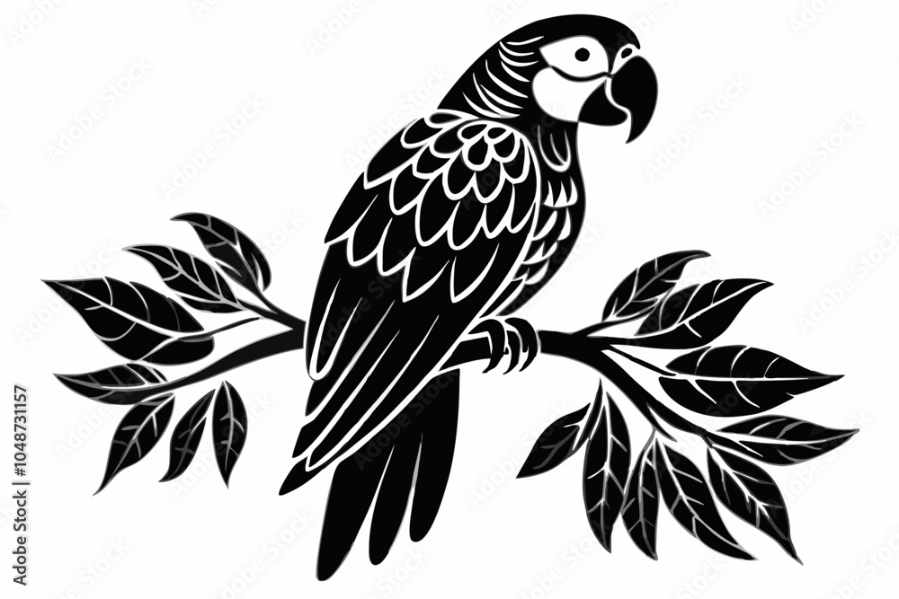 Obraz premium Vibrant Parrot Silhouette Design