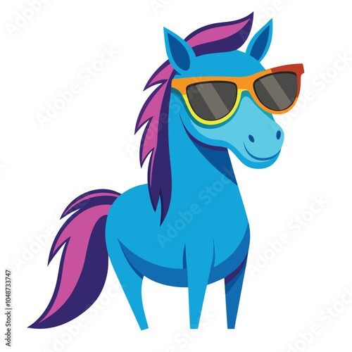 Blue Horse with Attitude.