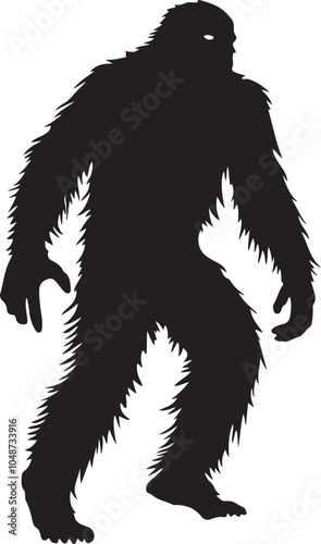 bigfoot silhouette vector illustration