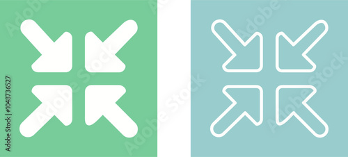 Reduce Arrow Vector Icon