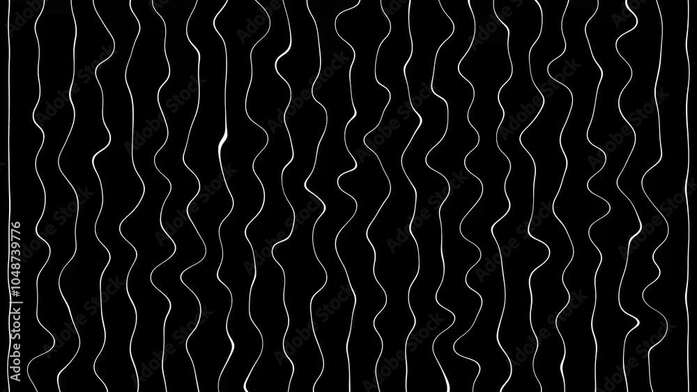 Abstract glowing white color liquid glossy wavy line background UHD 4K animation video.