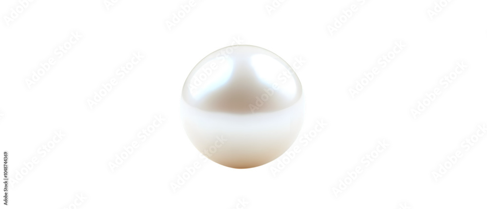 Close-up of a single elegant white pearl with soft sheen on white background isolated on white background Close-up of a single elegant white pearl with soft sheen on white background isolated on white background