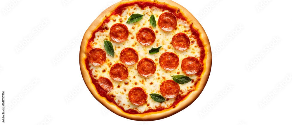 Delicious pizza on transparent background, generative AI isolated on white background Delicious pizza on transparent background, generative AI isolated on white background