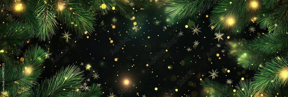 vector art of Christmas tree pine branches With lights on a transparent background vector art of Christmas tree pine branches With lights on a transparent background