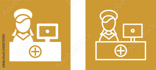 Hospital Reception Vector Icon