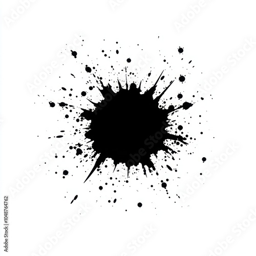 Black Grainy Texture on White Background with Dust Overlay - Vector Illustration of Dark Noise Granules and Digitally Generated Design Elements 