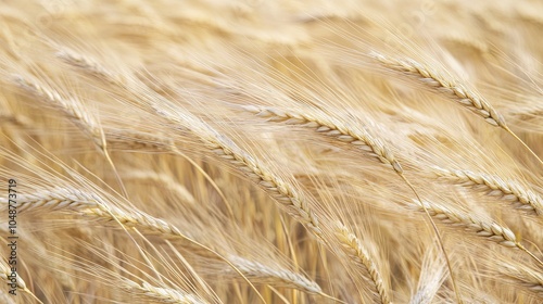 Close-up view of golden wheat stalks in a field.