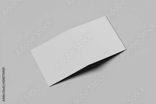 blank cover square bifold brochure mockup
