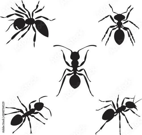 Ant silhouette vector