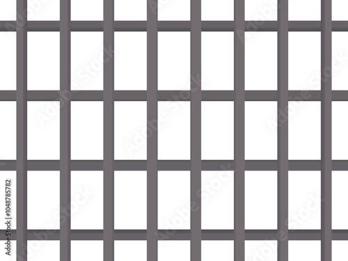 Prison cell with iron bars