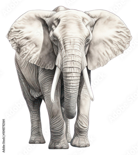 PNG Elephant drawing wildlife animal.