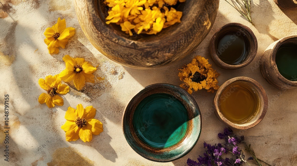 Ayurveda doctor in India offering skincare treatments using herbal oils and natural ingredients for beauty and health.