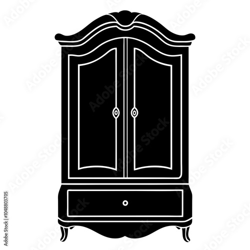 armoire  furniture on white photo