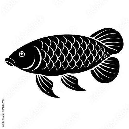 arowana fish on white photo