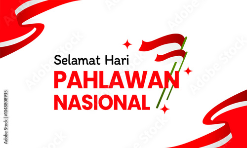 template for commemorating happy national heroes day of indonesia