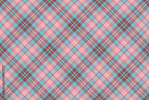 British seamless background tartan, tattersall plaid fabric texture. Industry vector check pattern textile in red and cyan colors. photo