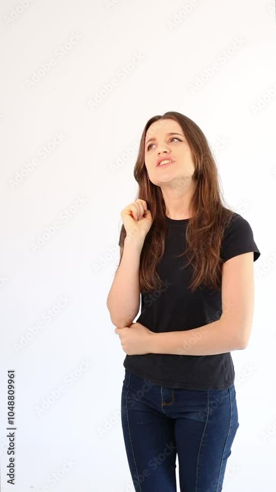 Mulher engraçada expressão feliz Mulher engraçada expressão feliz