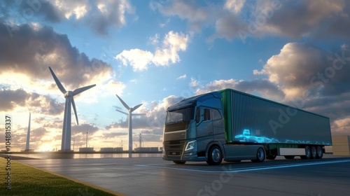 Wallpaper Mural Clean energy logistics systems using sustainable transport solutions and carbon-neutral freight. Torontodigital.ca