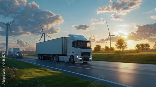Clean energy logistics using electric vehicles for zero-emission freight transport solutions.