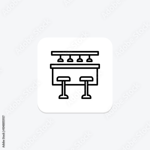 Drink Bar line icon , vector, pixel perfect, illustrator file