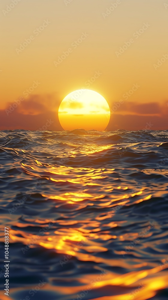 Beautiful sunset over the sea