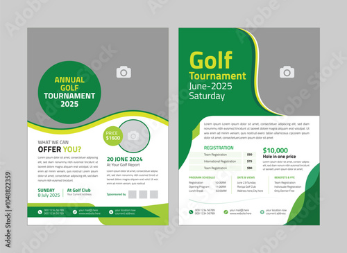 Golf tournament flyer template. golf tournament Sample text or golf club,
Design of flyers, brochures