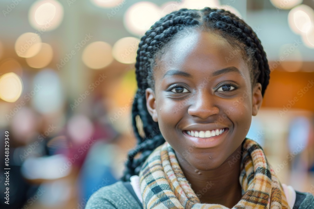 Smiling portrait of a young female student Smiling portrait of a young female student